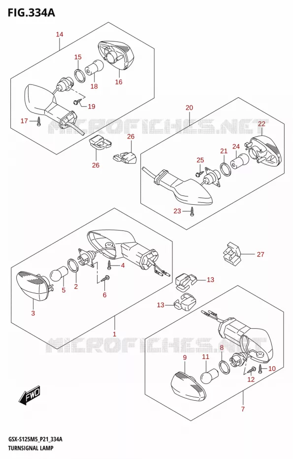 INDICATORS Suzuki MOTO 125 GSX-S 2025  GSX-S125RL / GSX-S125RLX M5 (P21)