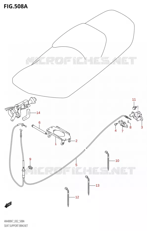 SEAT Suzuki SCOOTER 400 BURGMAN 2007  AN400K7(E2)