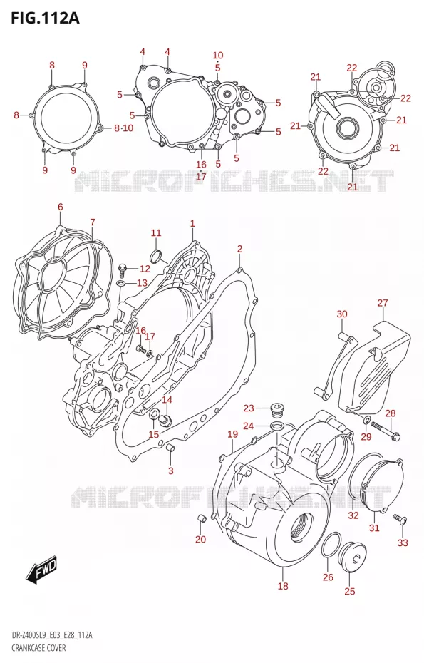 CRANKCASE COVER Suzuki MOTO 400 DR-Z 2019  DR-Z400S L9 (E28)