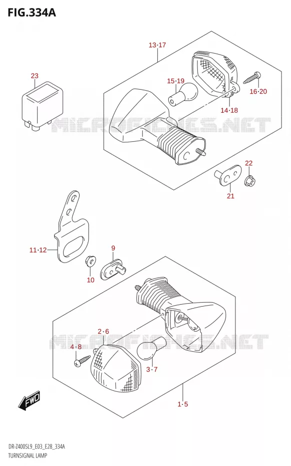 INDICATORS Suzuki MOTO 400 DR-Z 2019  DR-Z400S L9 (E28)