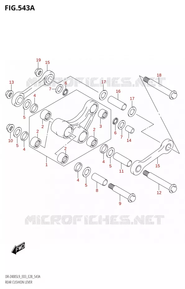 SHOCK ABSORBER LINKAGE Suzuki MOTO 400 DR-Z 2019  DR-Z400S L9 (E28)