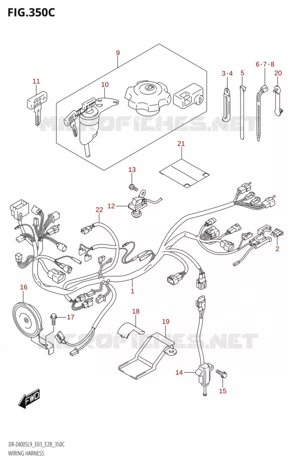 WIRING HARNESS (DR-Z400S:L9:E33) Suzuki MOTO 400 DR-Z 2019  DR-Z400S L9 (E28)