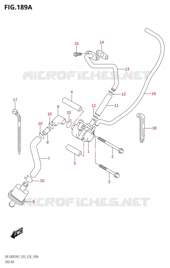 ANTI POLLUTION SYSTEM Suzuki MOTO 400 DR-Z 2021  DR-Z400S 2021 M1 (E28)