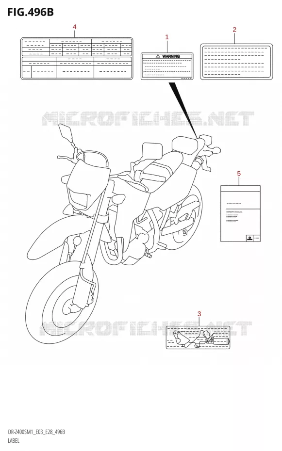 LABEL (DR-Z400S:E33) Suzuki MOTO 400 DR-Z 2021  DR-Z400S 2021 M1 (E28)