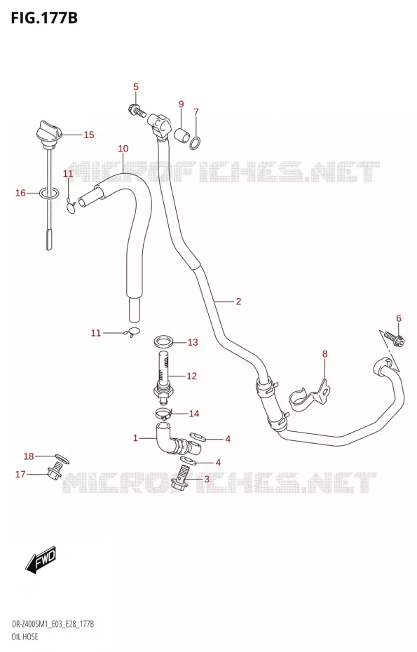 OIL HOSE Suzuki MOTO 400 DR-Z 2021  DR-Z400S 2021 M1 (E28)