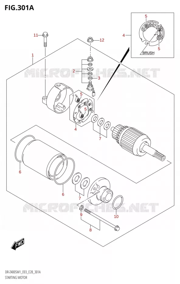 STARTER MOTOR Suzuki MOTO 400 DR-Z 2021  DR-Z400S 2021 M1 (E28)