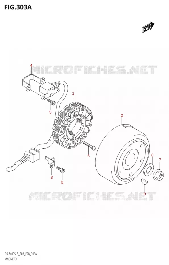 IGNITION Suzuki MOTO 400 DR-Z 2018  DR-Z400S 2018 L8 (E28)