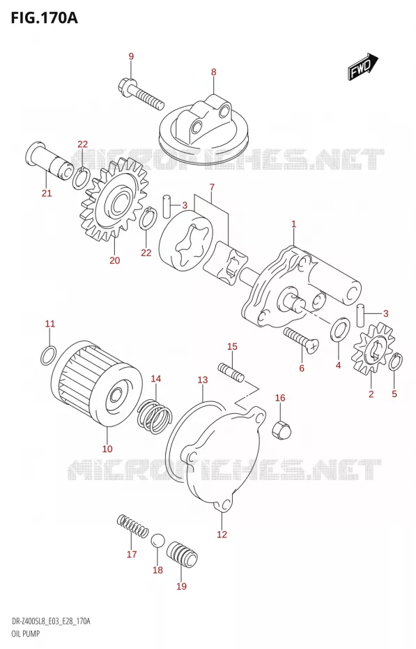 OIL PUMP Suzuki MOTO 400 DR-Z 2018  DR-Z400S 2018 L8 (E28)