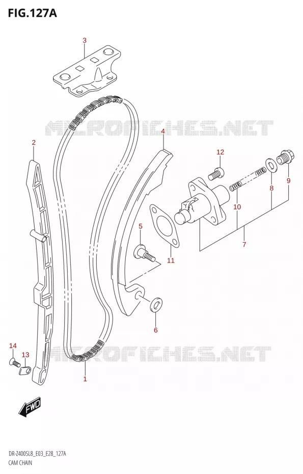 TIMING Suzuki MOTO 400 DR-Z 2018  DR-Z400S 2018 L8 (E28)
