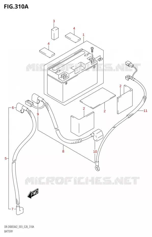 BATTERY Suzuki MOTO 400 DR-Z 2022  DR-Z400S 2022 M2 (E28)