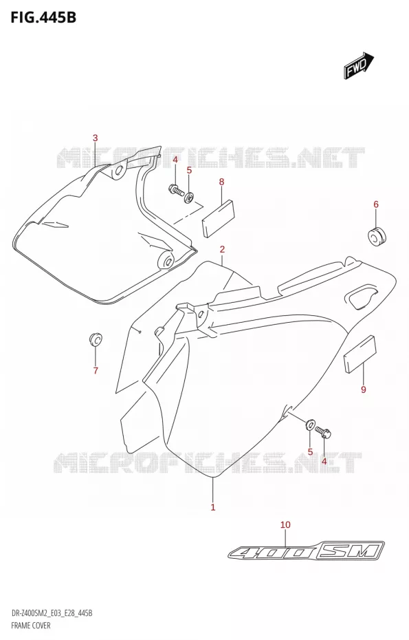 FAIRING (DR-Z400SM:E33) Suzuki MOTO 400 DR-Z 2022  DR-Z400S 2022 M2 (E28)