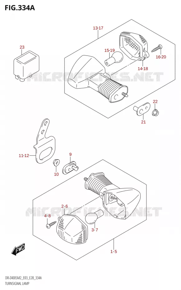 INDICATORS Suzuki MOTO 400 DR-Z 2022  DR-Z400S 2022 M2 (E28)
