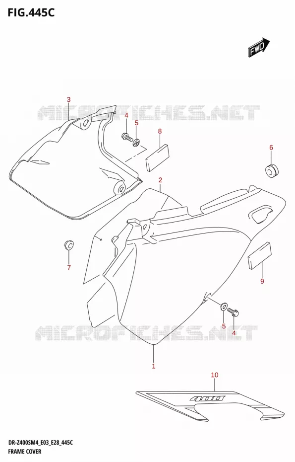 FAIRING (DR-Z400S:(E03,E28)) Suzuki MOTO 400 DR-Z 2024  DR-Z400S 2024 M4
