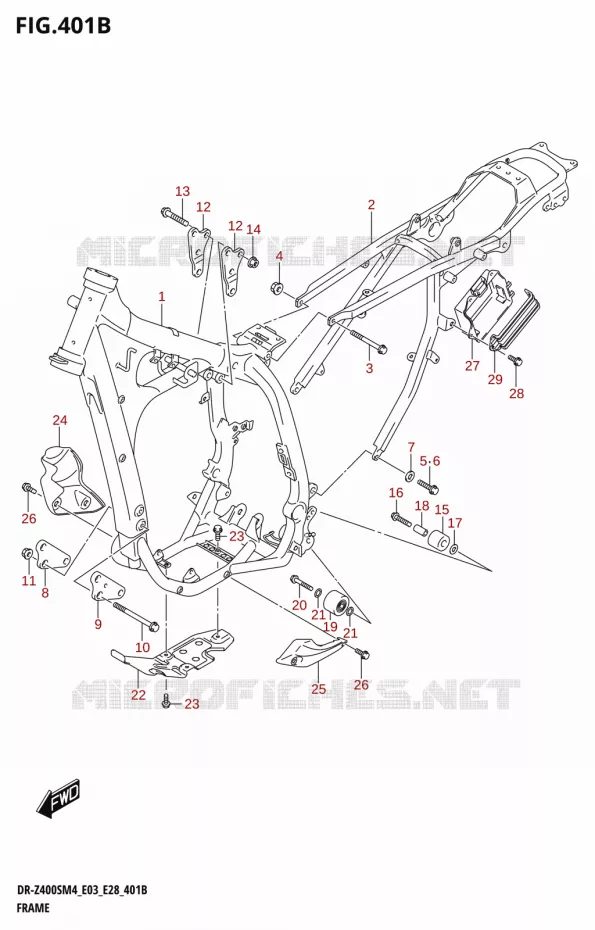 FRAME Suzuki MOTO 400 DR-Z 2024  DR-Z400S 2024 M4