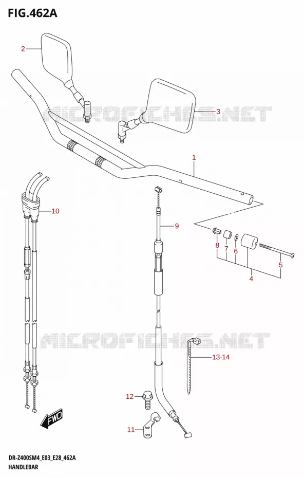 HANDLEBAR (DR-Z400S) Suzuki MOTO 400 DR-Z 2024  DR-Z400S 2024 M4