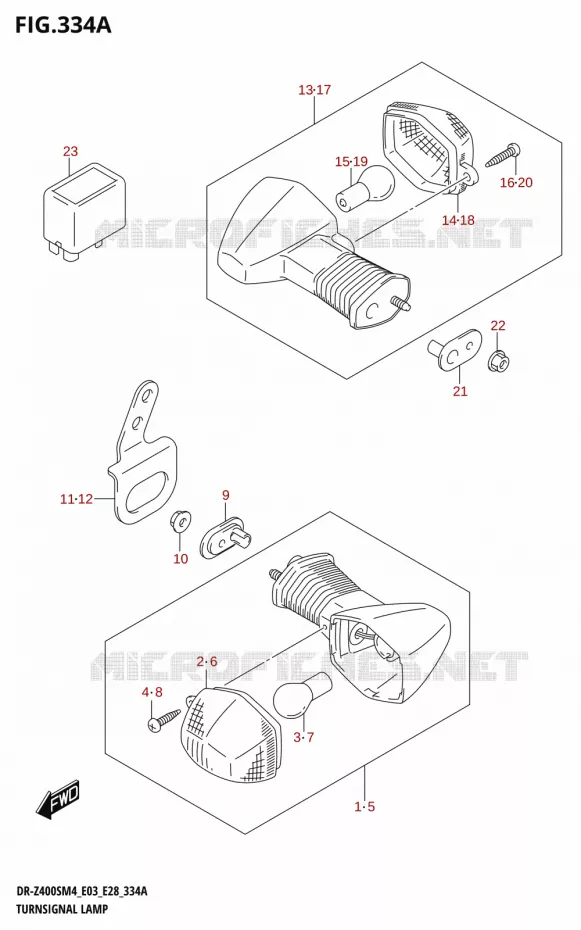 INDICATORS Suzuki MOTO 400 DR-Z 2024  DR-Z400S 2024 M4