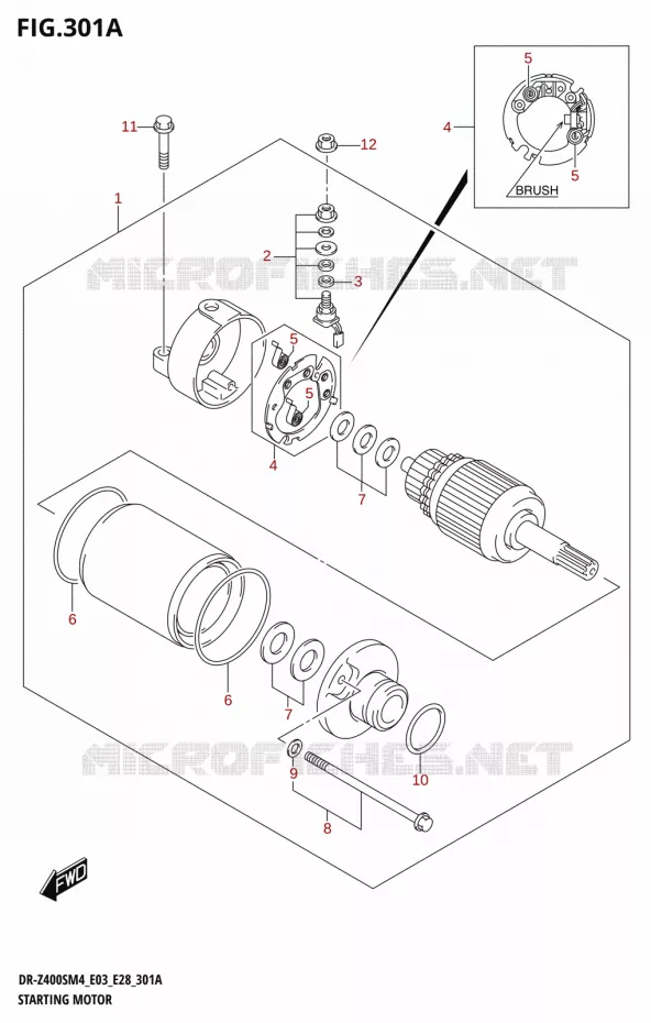 STARTER MOTOR Suzuki MOTO 400 DR-Z 2024  DR-Z400S 2024 M4