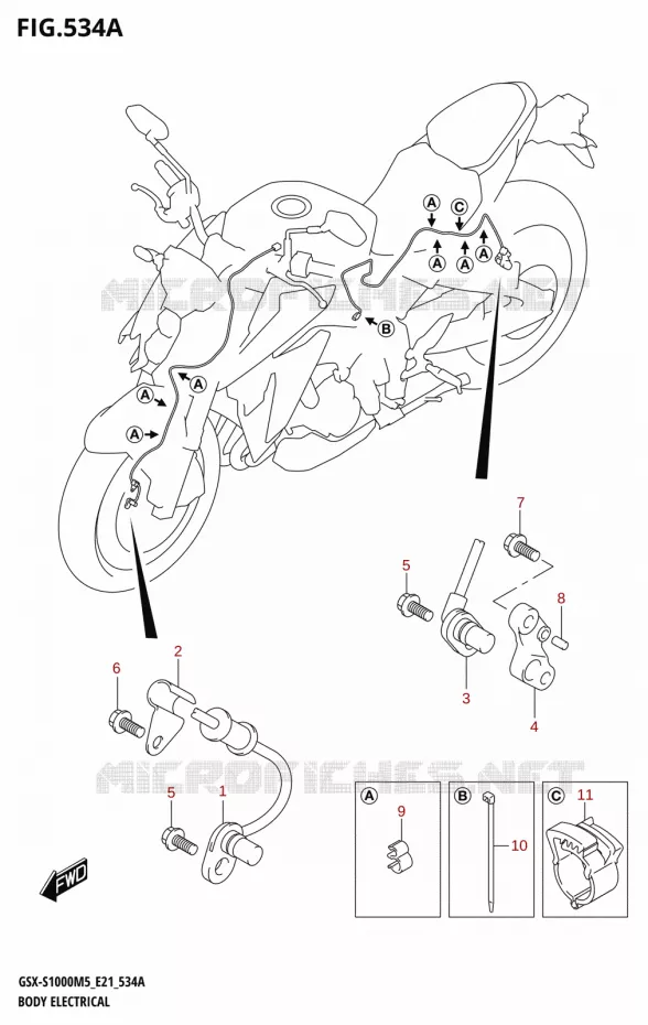 ELECTRICAL COMPONENTS Suzuki MOTO 1000 GSX-S 2025  GSX-S1000RQM5 E21 2025 M5 (E21)
