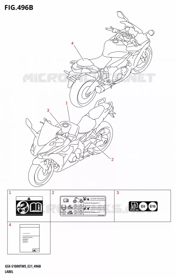 LABEL Suzuki MOTO 1000 GSX-S 2025  GSX-S1000TRQM5 E21 2025 M5 (E21)