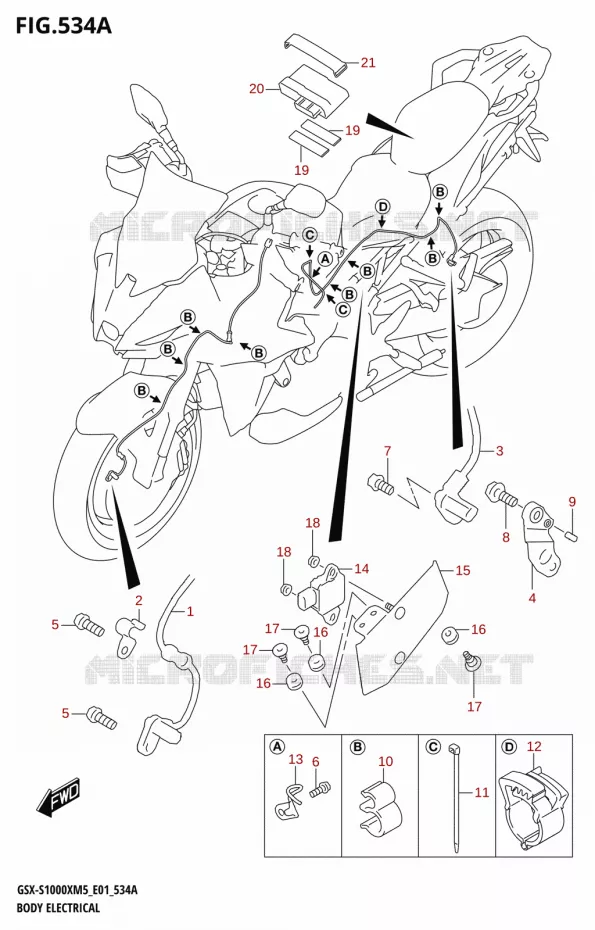ELECTRICAL COMPONENTS Suzuki MOTO 1000 GSX-S 2025  GSX-S1000XRREM5 E01 2025 M5 (E01)