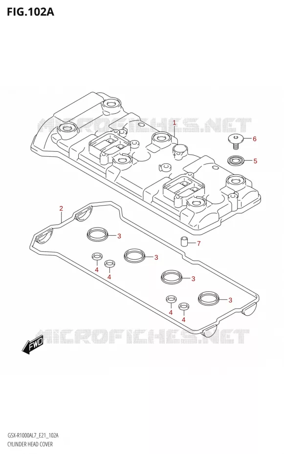 CYLINDER HEAD COVER Suzuki MOTO 1000 GSX-R 2017  GSX-R1000AL7 E21