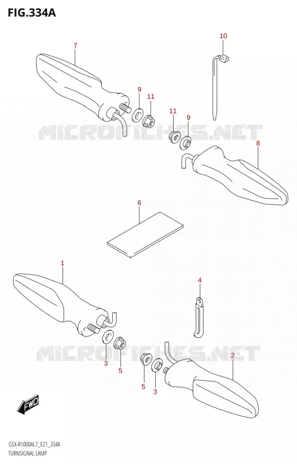 INDICATORS Suzuki MOTO 1000 GSX-R 2017  GSX-R1000AL7 E21