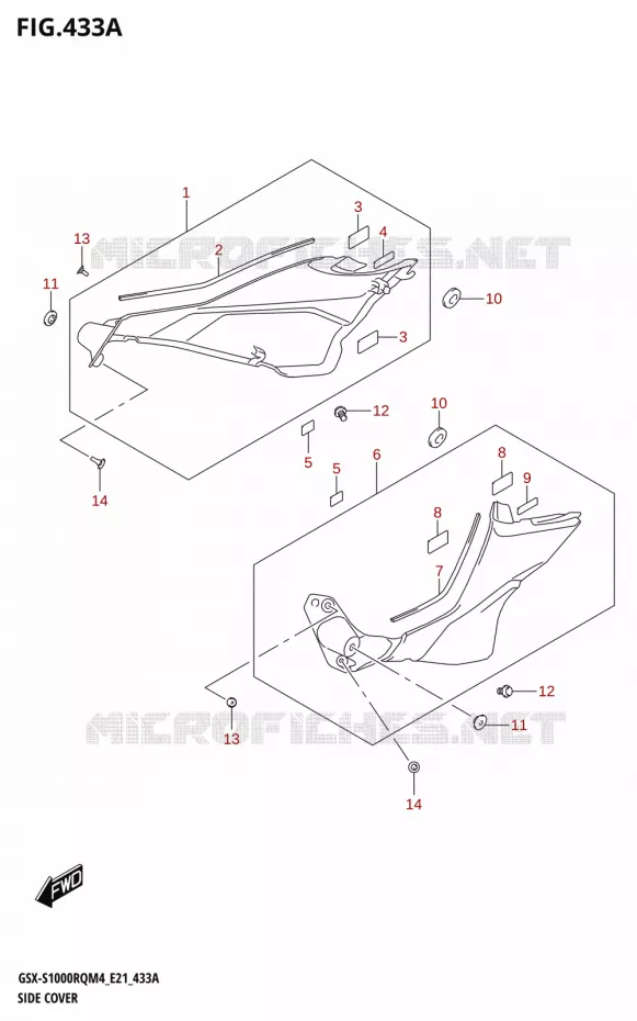 REAR FAIRING Suzuki MOTO 1000 GSX-S 2024  GSX-S1000RQ M4 (E21)