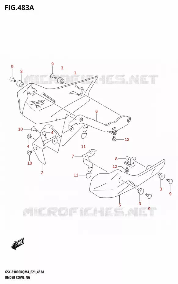 UNDER COWLING Suzuki MOTO 1000 GSX-S 2024  GSX-S1000RQ M4 (E21)