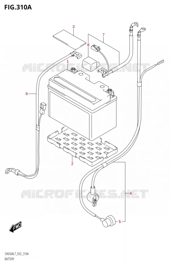 BATTERY Suzuki MOTO 650 SV 2017  SV650A L7 (E19)