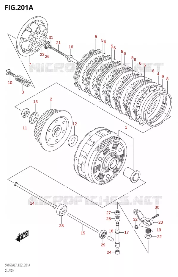 CLUTCH Suzuki MOTO 650 SV 2017  SV650A L7 (E19)