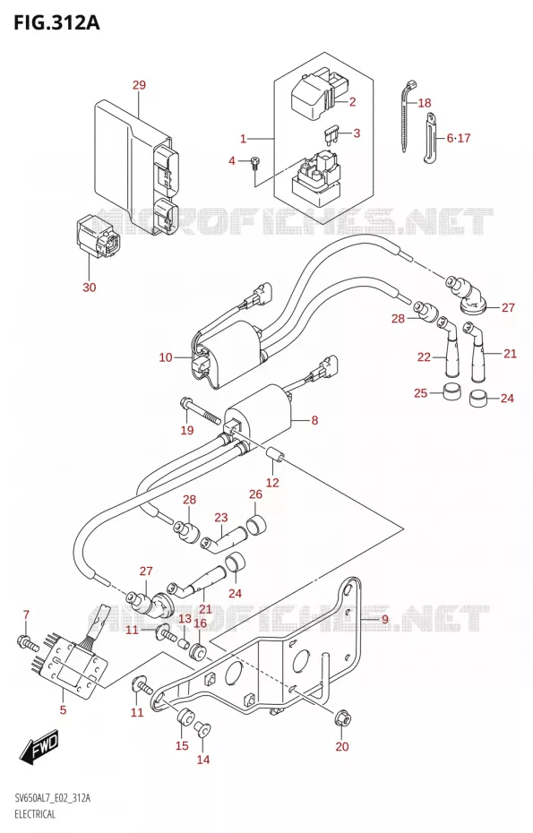 ELECTRICAL (SV650A:L7:E02) Suzuki MOTO 650 SV 2017  SV650A L7 (E19)