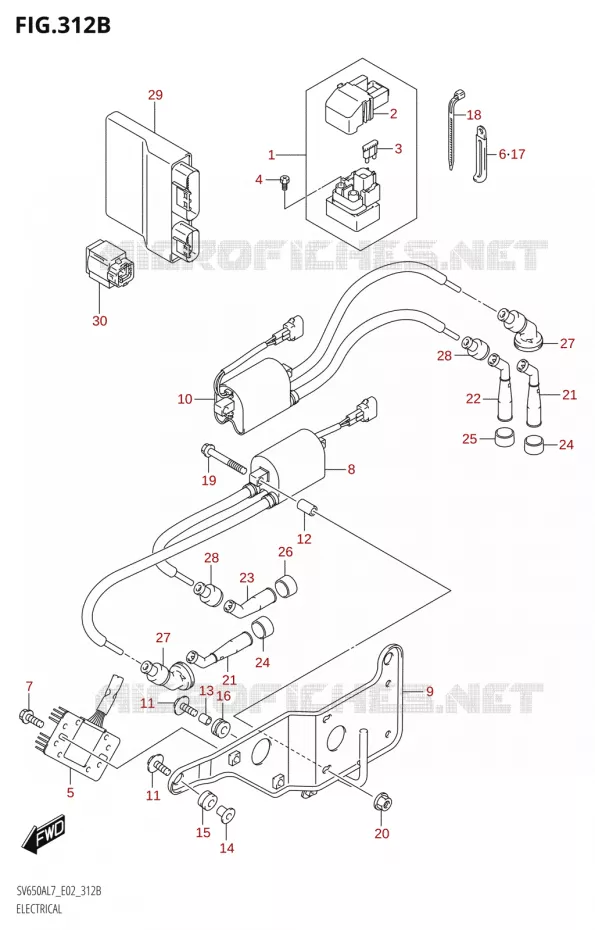 ELECTRICAL (SV650A:L7:E19) Suzuki MOTO 650 SV 2017  SV650A L7 (E19)