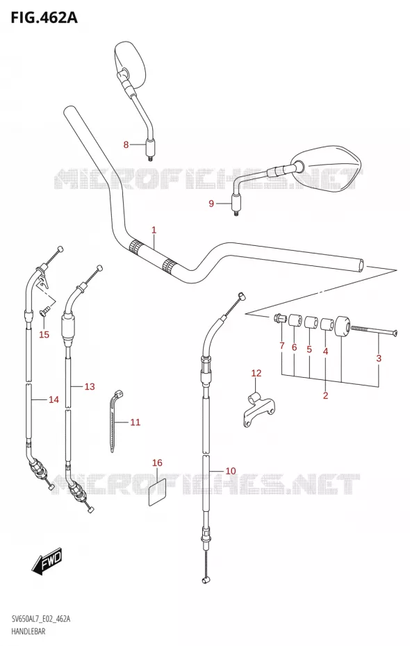 HANDLEBAR Suzuki MOTO 650 SV 2017  SV650A L7 (E19)