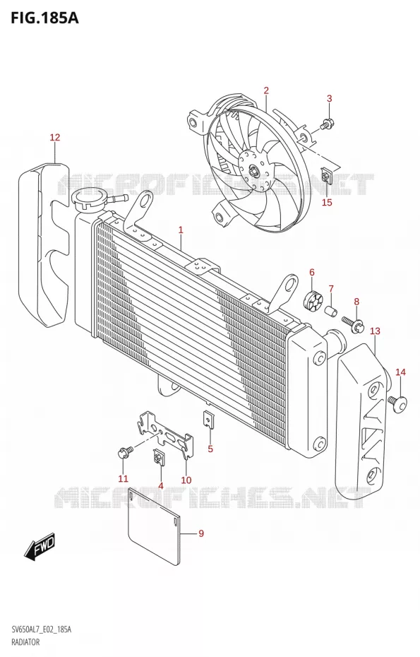 RADIATOR Suzuki MOTO 650 SV 2017  SV650A L7 (E19)