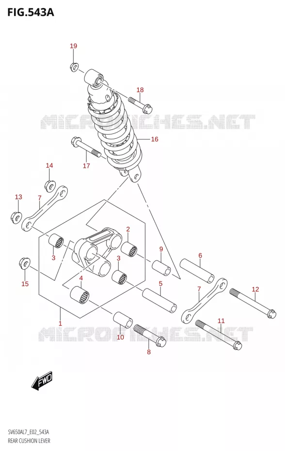 SHOCK ABSORBER LINKAGE Suzuki MOTO 650 SV 2017  SV650A L7 (E19)