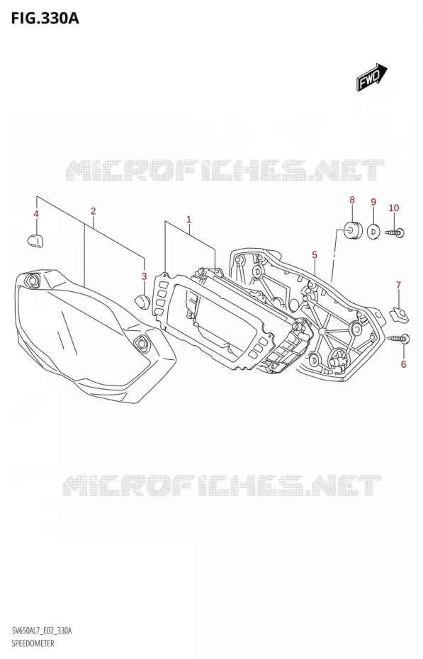 SPEEDOMETER Suzuki MOTO 650 SV 2017  SV650A L7 (E19)