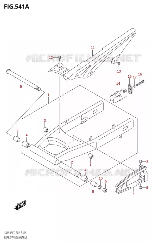 SWINGARM Suzuki MOTO 650 SV 2017  SV650A L7 (E19)