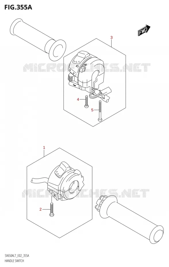 SWITCHES Suzuki MOTO 650 SV 2017  SV650A L7 (E19)