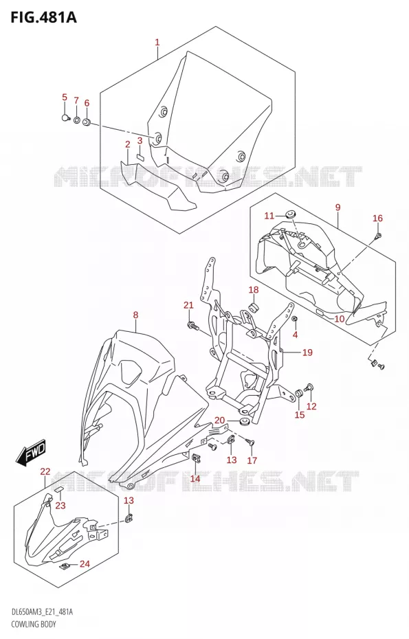 FAIRING (DL650A:M3:E21) Suzuki MOTO 650 V-STROM 2023  DL650AM3