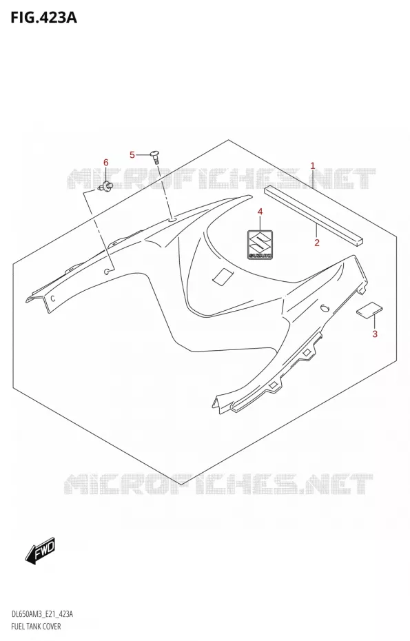 FUEL TANK COVER Suzuki MOTO 650 V-STROM 2023  DL650AM3