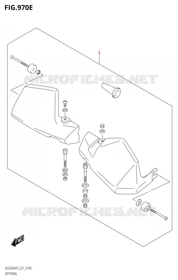 OPTIONS (DL650AU:M3:E21) Suzuki MOTO 650 V-STROM 2023  DL650AM3