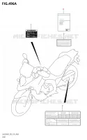 LABEL (DL650A:M3:E03) for Suzuki V-STROM 650 2023
