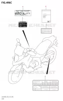 LABEL (DL650A:M3:E33) for Suzuki V-STROM 650 2023