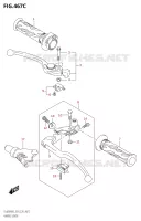 LEVERS   HANDGRIPS (DL650A:M3:E33) for Suzuki V-STROM 650 2023