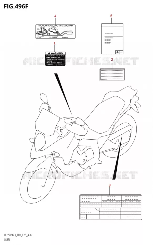 LABEL (DL650XA:M3:E33) Suzuki MOTO 650 V-STROM 2023  DL650AM3
