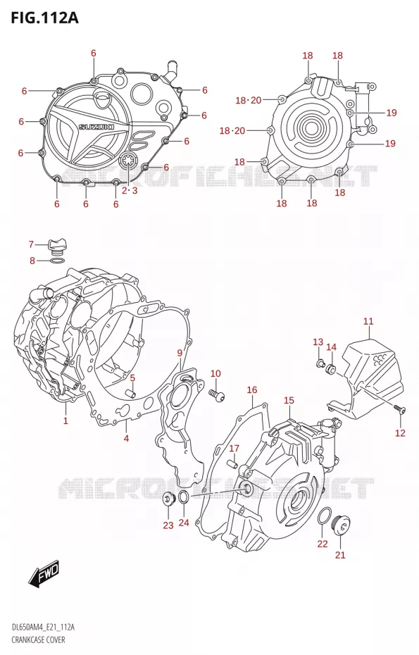 CRANKCASE COVER Suzuki MOTO 650 V-STROM 2024  DL650AM4