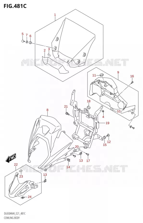 FAIRING (DL650XA:M4:E21) Suzuki MOTO 650 V-STROM 2024  DL650AM4