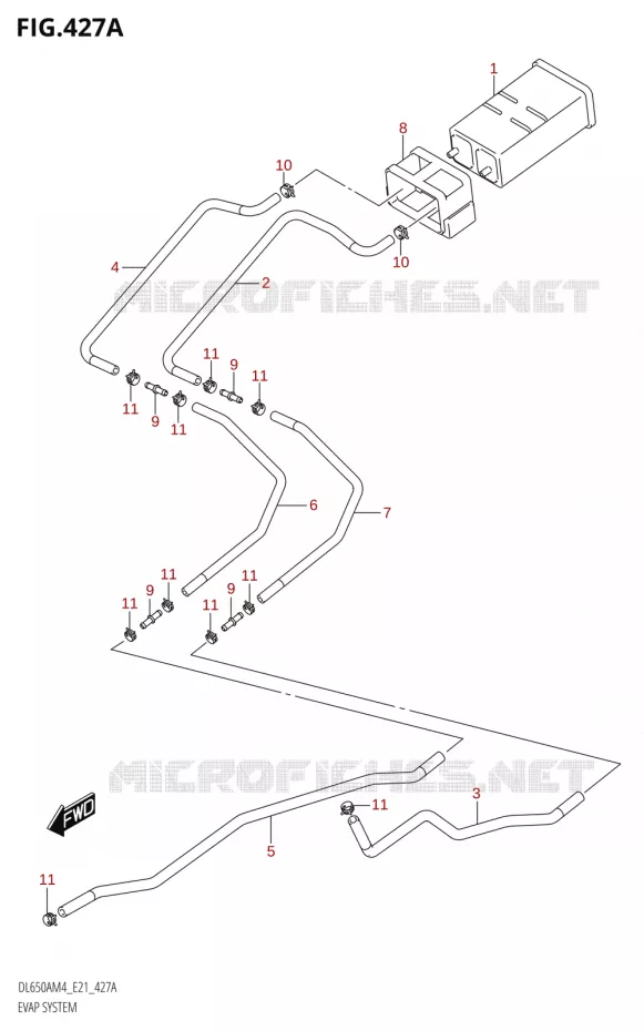 FUEL EVAP SYSTEM Suzuki MOTO 650 V-STROM 2024  DL650AM4