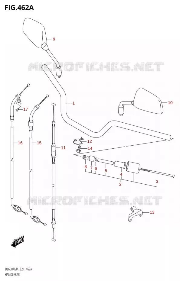 HANDLEBAR (DL650A:M4:E21) Suzuki MOTO 650 V-STROM 2024  DL650AM4
