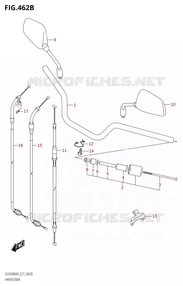 HANDLEBAR (DL650AUE:M4:E21) Suzuki MOTO 650 V-STROM 2024  DL650AM4